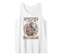 Parfois, Je Pense Juste trop à Monkey Funny Meme Vintage Débardeur