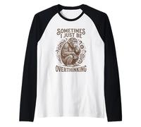 Parfois, Je Pense Juste trop à Monkey Funny Meme Vintage Manche Raglan