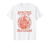 Parfois, Je Pense Juste trop à Monkey Funny Meme Vintage T-Shirt