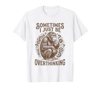 Parfois, Je Pense Juste trop à Monkey Funny Meme Vintage T-Shirt