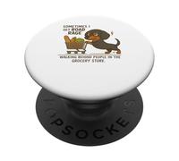 Parfois, Je reçois Une Rage de Route Marchant derrière Les Gens Teckel PopSockets PopGrip Adhésif