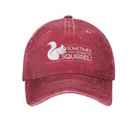 Parfois, Je suis Distrait, Écureuil Homme Femme Casquette De Baseball Stylée Snapback Cap Anti UV Casquette Trucker pour Voyage Toutes Les Saisons Randonnée
