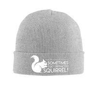 Parfois, Je suis Distrait, Écureuil Unisex Bonnet De Pêcheur Léger Bonnets Tricoté Souple Watch Cap pour Cyclisme Le Quotidien Toutes Les Saisons