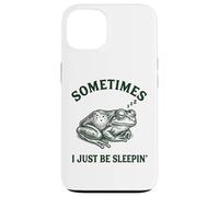 Parfois, Je suis Juste en Train de Dormir Funny Frog Coque pour iPhone 13