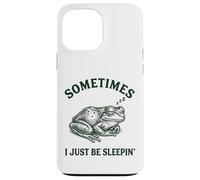 Parfois, Je suis Juste en Train de Dormir Funny Frog Coque pour iPhone 13 Pro Max