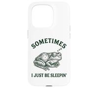 Parfois, Je suis Juste en Train de Dormir Funny Frog Coque pour iPhone 15 Pro
