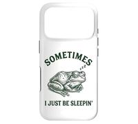 Parfois, Je suis Juste en Train de Dormir Funny Frog Coque pour iPhone 17 Pro