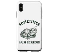 Parfois, Je suis Juste en Train de Dormir Funny Frog Coque pour iPhone XS Max