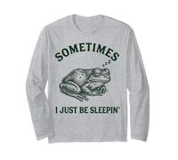 Parfois, Je suis Juste en Train de Dormir Funny Frog Manche Longue