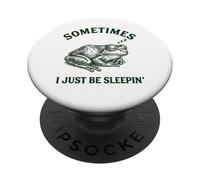 Parfois, Je suis Juste en Train de Dormir Funny Frog PopSockets PopGrip Adhésif
