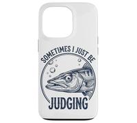 Parfois, Je suis Juste en Train de Juger Un drôle de Barracuda Side Eye Coque pour iPhone 13 Pro