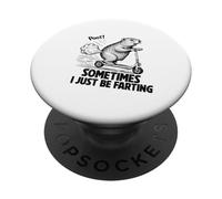 Parfois, Je suis Juste en Train de péter, Mon Ventre Fait Mal à Une marmotte drôle PopSockets PopGrip Adhésif