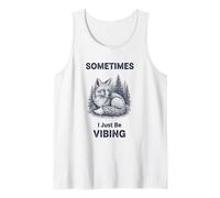 Parfois, Je suis Juste en Train de vibrer Fox Funny Retro Meme Vintage Débardeur