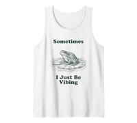 Parfois, Je suis Juste en Train de vibrer Frog Funny Retro Meme Vintage Débardeur