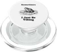 Parfois, Je suis Juste en Train de vibrer Frog Funny Retro Meme Vintage PopSockets PopGrip pour MagSafe