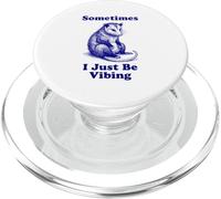 Parfois, Je suis Juste en Train de vibrer Opossum Funny Retro Meme Vintage PopSockets PopGrip pour MagSafe