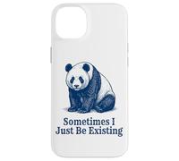 Parfois, Je suis Juste en Train d'exister Panda Funny Retro Meme Vintage Coque pour iPhone 14 Plus