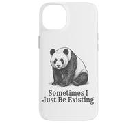 Parfois, Je suis Juste en Train d'exister Panda Funny Retro Meme Vintage Coque pour iPhone 14 Plus