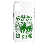 Parfois, Je suis Juste en Train d'exister Panda Funny Retro Meme Vintage Coque pour iPhone 16 Plus