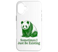 Parfois, Je suis Juste en Train d'exister Panda Funny Retro Meme Vintage Coque pour iPhone 16 Plus