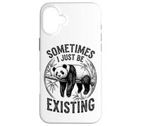 Parfois, Je suis Juste en Train d'exister Panda Funny Retro Meme Vintage Coque pour iPhone 16 Plus