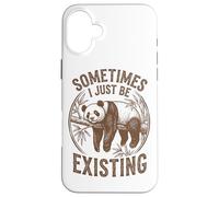 Parfois, Je suis Juste en Train d'exister Panda Funny Retro Meme Vintage Coque pour iPhone 16 Plus