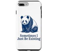 Parfois, Je suis Juste en Train d'exister Panda Funny Retro Meme Vintage Coque pour iPhone 7 Plus/8 Plus