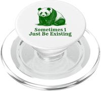 Parfois, Je suis Juste en Train d'exister Panda Funny Retro Meme Vintage PopSockets PopGrip pour MagSafe