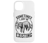 Parfois, Je suis Juste en Train d'exister Sloth Funny Retro Meme Vintage Coque pour iPhone 14 Plus