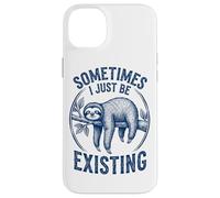 Parfois, Je suis Juste en Train d'exister Sloth Funny Retro Meme Vintage Coque pour iPhone 14 Plus