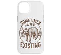 Parfois, Je suis Juste en Train d'exister Sloth Funny Retro Meme Vintage Coque pour iPhone 14 Plus