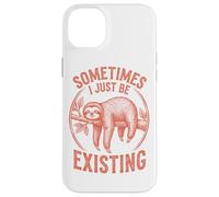 Parfois, Je suis Juste en Train d'exister Sloth Funny Retro Meme Vintage Coque pour iPhone 14 Plus