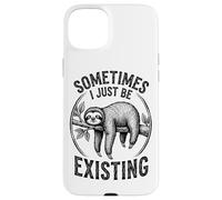 Parfois, Je suis Juste en Train d'exister Sloth Funny Retro Meme Vintage Coque pour iPhone 15 Plus