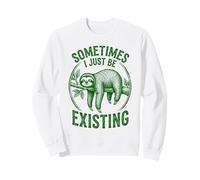 Parfois, Je suis Juste en Train d'exister Sloth Funny Retro Meme Vintage Sweatshirt