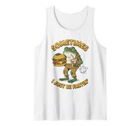 Parfois, Je suis Juste Fartin Frog en Train de Manger Un Hamburger et Un Soda de façon Amusante Débardeur