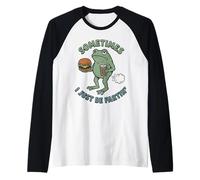 Parfois, Je suis Juste Fartin Frog en Train de Manger Un Hamburger et Un Soda de façon Amusante Manche Raglan