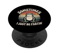 Parfois, Je suis Juste Fartin Funny Frog Lover Vintage Toad PopSockets PopGrip Adhésif