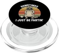 Parfois, Je suis Juste Fartin, Sarcastic Raccoon Joke Fart Retro PopSockets PopGrip pour MagSafe