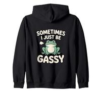 Parfois, Je suis Juste Gassy Frog Meme Sweat à Capuche
