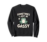 Parfois, Je suis Juste Gassy Frog Meme Sweatshirt