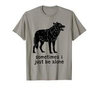 Parfois, Je suis Juste Seule Howling Wolf T-Shirt