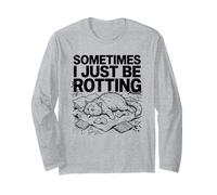 Parfois, Je suis Juste Un Chat pourri Funny GenZ Meme Vintage Manche Longue