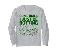 Parfois, Je suis Juste Un Chat pourri Funny GenZ Meme Vintage Manche Longue