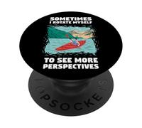 Parfois Je Tourne Moi-même Aussi Voir Plus de Kayak en Eau vive PopSockets PopGrip Adhésif