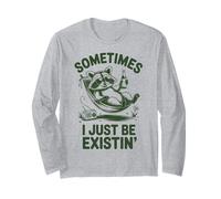 Parfois, j'existe Juste Un mème drôle de Raton Laveur Manche Longue