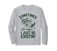 Parfois, j'existe Juste Un mème drôle de Raton Laveur Manche Longue