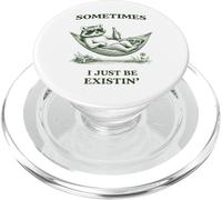 Parfois, j'existe Juste Un mème drôle de Raton Laveur PopSockets PopGrip pour MagSafe