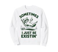 Parfois, j'existe Juste Un mème drôle de Raton Laveur Sweatshirt