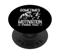 Parfois, la Motivation Vous Trouve Un entraînement de Fitness Amusant PopSockets PopGrip Adhésif