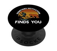 Parfois, la Motivation Vous Trouve Un Ours Amusant pour la randonnée, Le Camping PopSockets PopGrip Adhésif